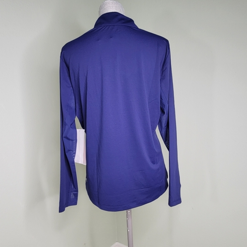 Gottex Women's Golf/Tennis Cooling Moisture Wick Stretch Quick Dry Navy Top Lge - Picture 7 of 8